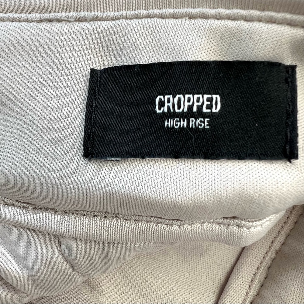 ♦️SOLD♦️EXPRESS Sequined Pleated High Rise Cropped Wide Leg Trousers Pants Sz M - Picture 14 of 16